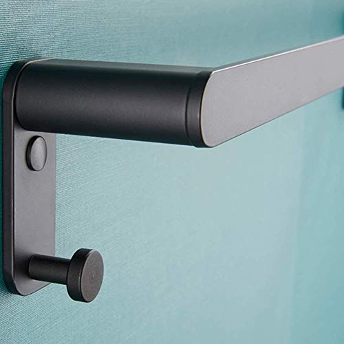 Toallero de baño de aleación de aluminio con acabado Negro C 6