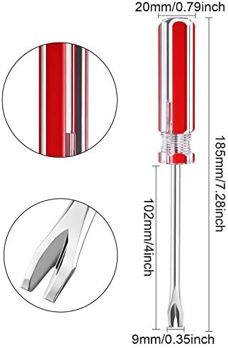 3 Packs Tack Lifter 3 mm U Tip Nail Staple Rivet Tack Puller Screwdriver Upholstery Staple Remover Tool for Furniture