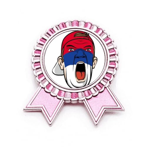 Broche rose maquillage Serbie en métal taille M, le cadeau idéal pour maquilleuse passionnée