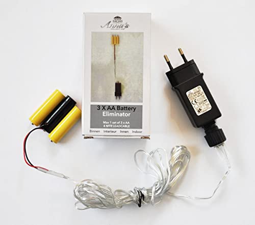 Coen Bakker Batterie Adapter 1 x 3 AA Mignon Batterien 4,5V Wandler 4m Kabel Netzteil Cover