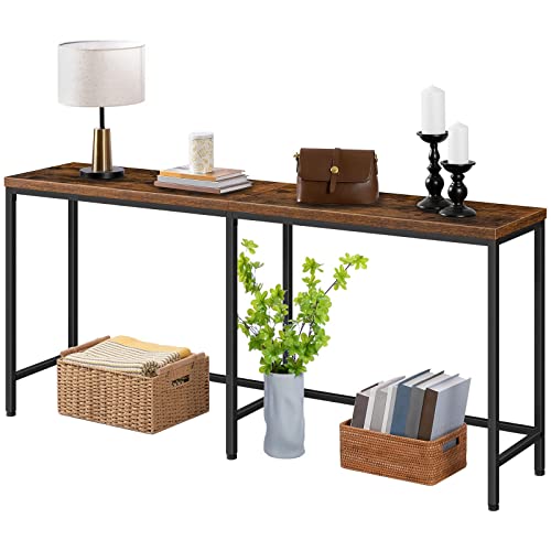 Hoobro Console Table, Narrow Sofa Table, 70.9" Entryway Table, Extra Long Console Table, Behind Couch, Skinny Hallway Table For Foyer, Living Room, Bedroom, Rustic Brown And Black Bf180Xg01G1 #TOP7