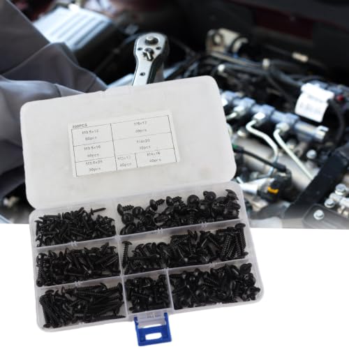 Kit de tornillos autorroscantes cabeza plana 300 pcs miniatura 3