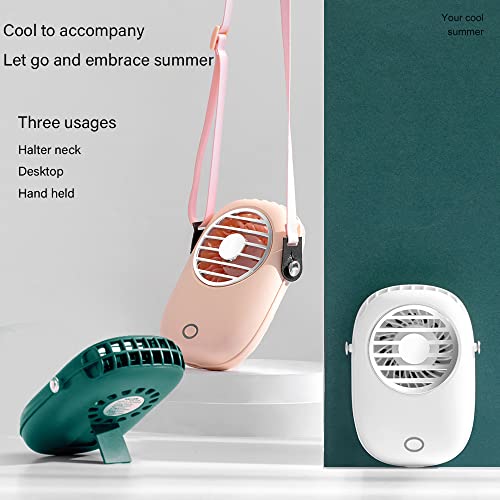 Mini Portable Fan Mini Hanging Neck Fan Quiet Personal Fan Handheld Fan For Home Office Or Travel(Green) #TOP3