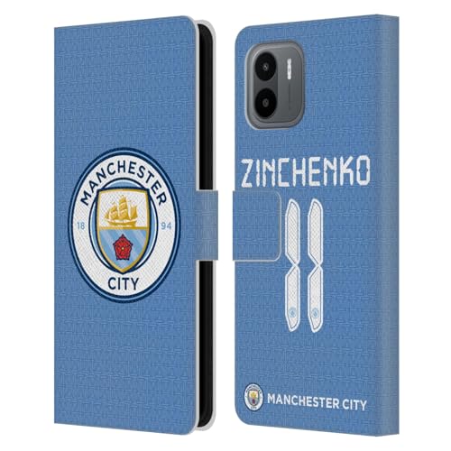 Head Case Designs Officially Licensed Manchester City Man City FC Oleksandr Zinchenko 2021/22 Players Home Kit Group 2 Leather Book Wallet Case Cover Compatible with Xiaomi Redmi A2