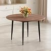 42 Round Dining Table for 4, 54 Oval Dining Table for 6, Extendable Kitchen & Dining Room Table with Metal Legs, Modern Rustic Space-Saving Adjustable Shape Dinner Table, Easy Assembly,Walnut