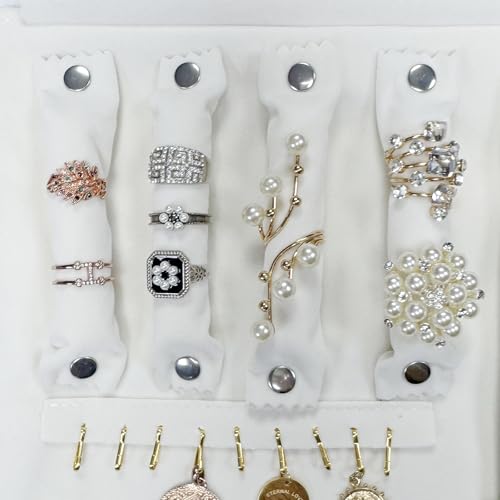 Image of UnionPlus Travel Jewelry Roll Organizer, Beige