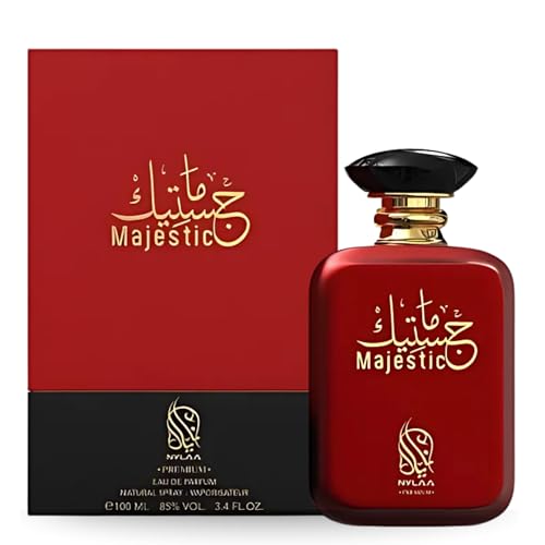 Majestic 100ml Perfume by Nylaa - Rouge Perfume with Blend of Woody Floral Aroma with Tonka Bean & Sweet Vanilla - Unisex Eau De Parfum
