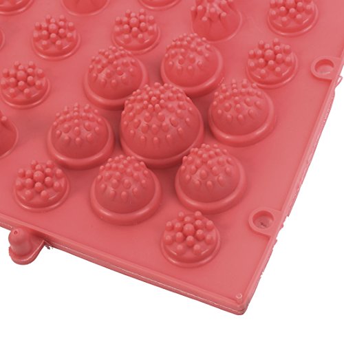 Mat de masaje para pies Ruilogod de goma, tipo shiatsu, rojo miniatura 2