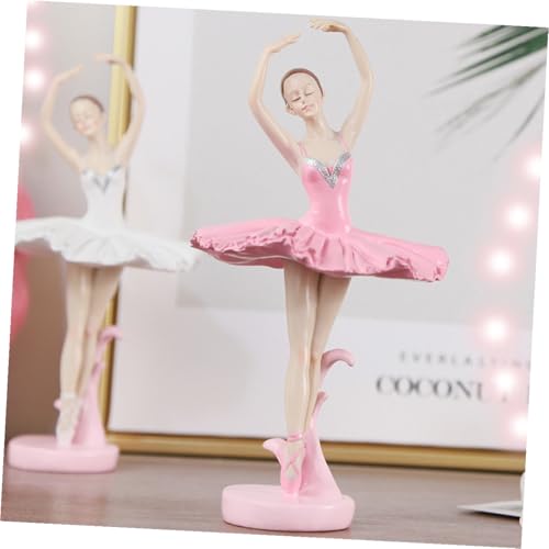 Décoration créative de ballerine rose, statuette résine maison - 6