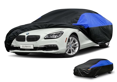 Image of GUNHYI ΒMW Car Cover Custom Fit ΒMW 6 Series Waterproof All Weather, Lightweight Full Car Cover Outdoor Sun UV Rain Dust Snow Wind Protection.