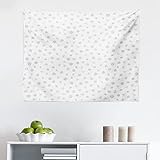 Ambesonne Money Tapestry, Cryptocurrency Themed Pattern Banking Business Blockchain Exchange and Finance, Fabric Wall Hanging Decor for Bedroom Living Room Dorm, 28' X 23', Black and White