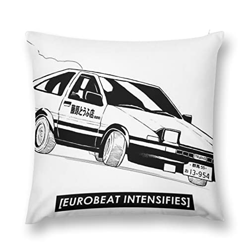 頭文字D 枕カバー クッションカバー 抱き枕カバー おしゃれ 装飾 部屋 ソファー オフィス 車用 両面 標準枕カバー 洗える 家庭用 四季通用