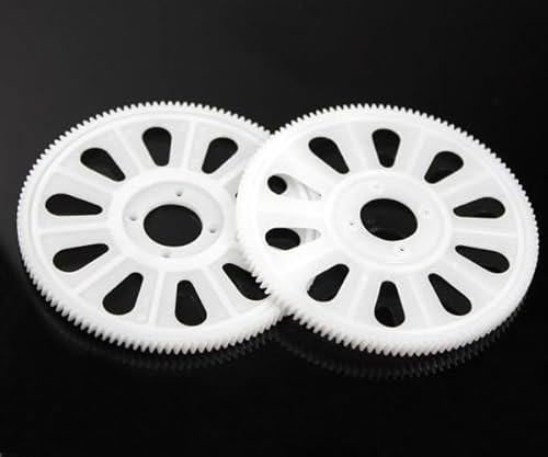 STASRC 4Pcs Slant Thread Main Drive Gear 121T White for T-Rex 450 Helicopter