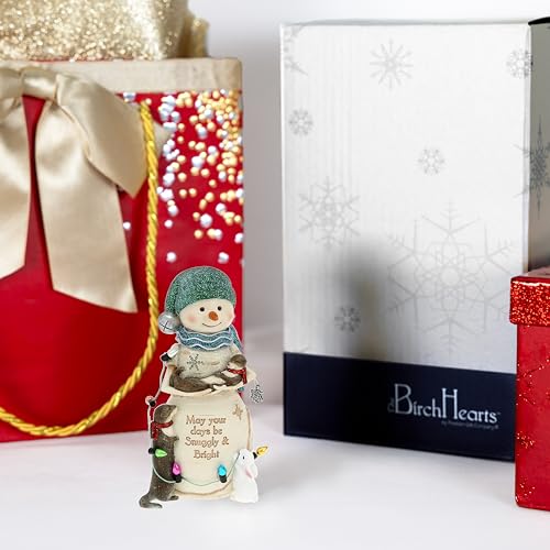 Pavilion-Gift-Company-Snuggly-Bright-5-Hand-Painted-Resin-The-BirchHearts-Collectible-Snowman-Figurine-Decorative-Holiday-Christmas-Decor-Statue-Otter-Bunny-Lover Pavilion Gift Company Snuggly Bright 5 Hand Painted Resin The BirchHearts Collectible Snowman Figurine Decorative Holiday Christmas Decor Statue Otter Bunny Lover