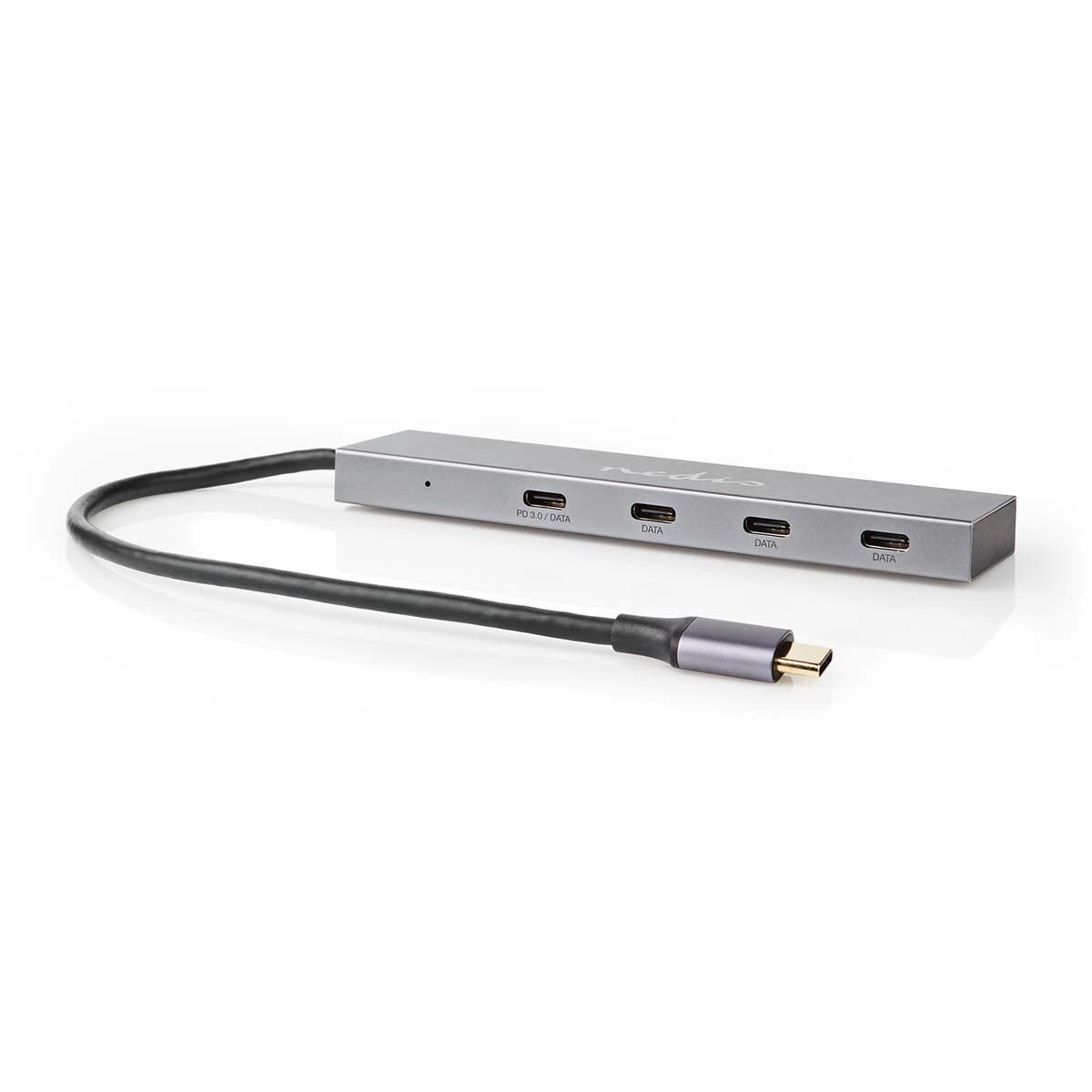 Nedis UHUBU3470AT hub & concentrateur USB 3.2 Gen 2 (3.1 Gen 2) Type-C 10000 Mbit/s Anthracite