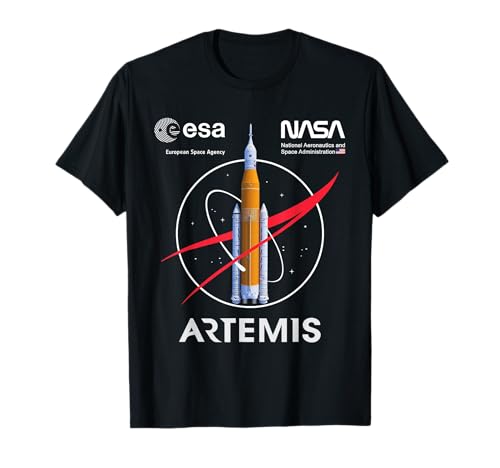 Photo de NASA Artemis Mission SLS Worm and ESA Logo T-Shirt