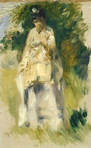 Toile Pierre Auguste Renoir Femme debout sur un arbre impression murale salon 60x90cm