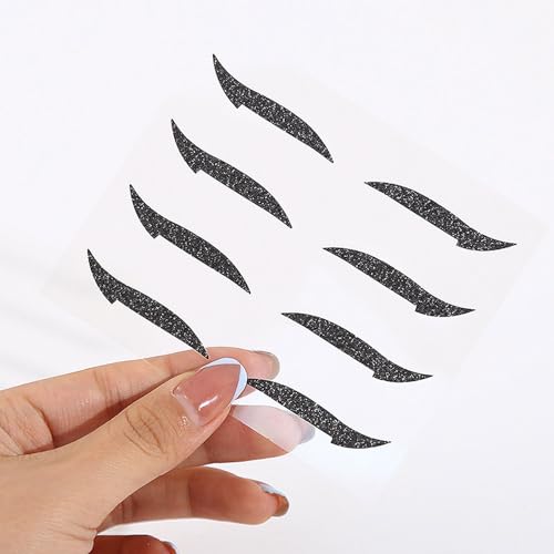 4 Pares de Stickers de Delineador Glitter Reutilizables Negro miniatura 4
