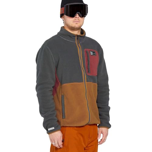 Volcom - Sweat A Capuche Fleecer Full Zip Charcoal Homme - Homme - Taille m - Noir