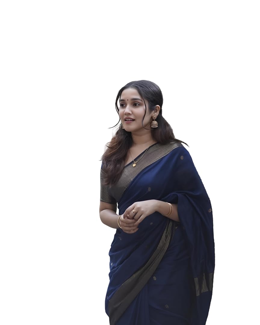 Women's Kanjivaram Soft Kanjeevaram Cotton Silk Saree With Blouse Piece | Linen Silk Saree with Rich Zari Pallu | Attach Un-stitched Blouse Piece