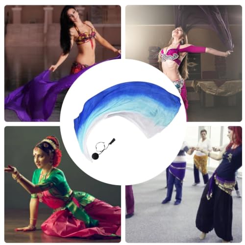 Velo de seda para danza del vientre para mejorar giros y efectos visuales 4