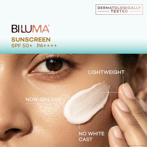 Image of Bi-Luma Sunscreen| Spf 50+ & Pa++++|Brightening & Hydrating Sunscreen|Dermatologically Tested|Uva,Uvb,Visible Light, Blue Light & Pollution |Oily, Dry, Sensitive & Combination Skin| 50Ml