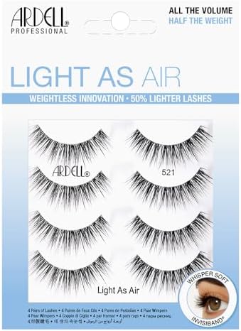 Amazon.com: Ardell Light As Air 521 Lashes - Lightweight Natural 