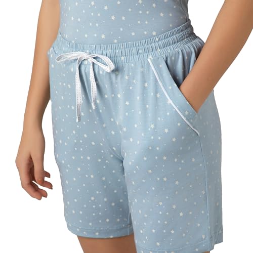 Image of Amante Womens Pink Cherry Printed Relaxed Fit Sleep Shorts