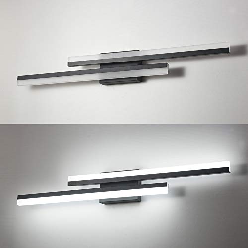 Image of PRESDE LED Bathroom Vanity Light 32inch Bathroom Light Fixtures Over Mirror Black Modern Bath Vanity Lighting Bar Dimmable