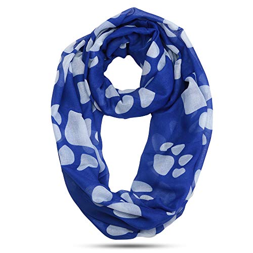 University of Kentucky Wildcats Inspired Oversized Lightweight Blue and White Infinity Scarf