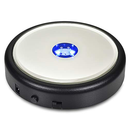 Santa Cruz Lights 4 LED Programmable Multicolor Round Stand for 3D Crystals Glass