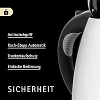 WMF Stelio Wasserkocher Edelstahl 1,7l, elektrischer Wasserkocher mit Kalkfilter, 2400 W, Wasserstandanzeige beleuchtet, Überhitzungsschutz, edelstahl matt silber – Ansicht 6