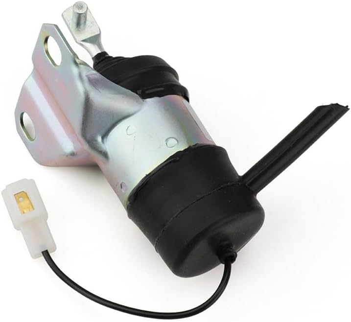 15471-60010 12V Fuel Shut Off Solenoid 052600-1000 15471-60013 for Kubota Tractor Spare Parts Generator Stop Solenoid - (Color: BlackSilver)