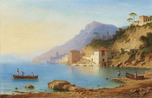 Pinturas murales artísticas Veduta Amalfi de Carl Morgenstern acabado premium 60x90cm