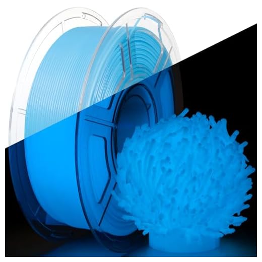 IEMAI Blue Glow in The Dark PETG Filament 1.75mm 1KG, Luminous 3D Printer Filament Long-Lasting Glow & High-Brightness, Neat Winding and Easy Print, Accuracy +/-0.02mm