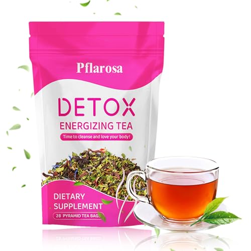 Detox Tee zum Abnehmen – 28 Tage Kräutertee-Kur für sanfte Entgiftung & Gewichtsreduktion – Natürliche Detox Tea Mischung, Unterstützt Verdauung & Stoffwechsel, Vegan & ohne Zusatzstoffe