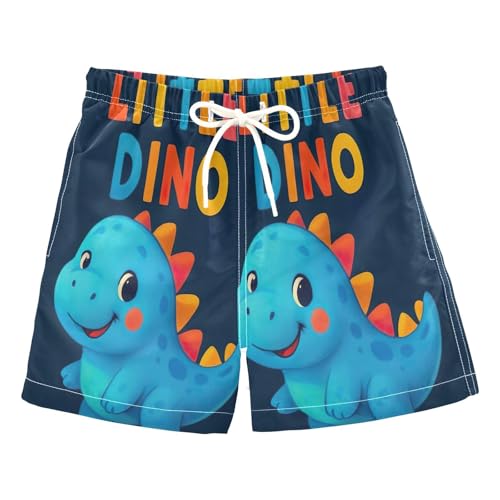 Swimming Clothes for Boys, Anti Chafe Swim Trunks Boys 2 T, Cute Dinosaur Blue