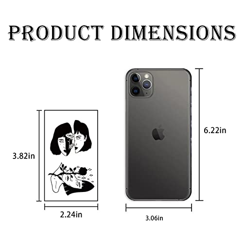 30 Sheets Black Geometry Temporary Tattoos Stickers - Waterproof Hands Face Tattoo Sticker For Men Women, Body Art On Arm Neck Shoulder Clavicle #TOP1