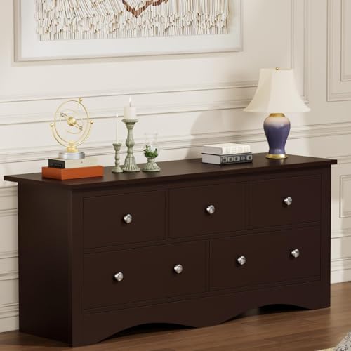 YESHOMY Dresser for Bedroom, 5 Drawer Dressers, Modern TV Stand