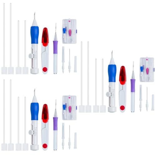 ARTIBETTER 2pcs Punch Needle Kit Embroidery Pen Set Hand Embroidery Kit for Thread Knitting Sewing