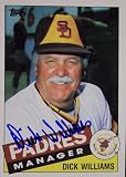 Dick Williams Padres Manager (d.11) Autographed 1985 Topps #66 Signed Card 16L - Baseball Slabbed Autographed Cards