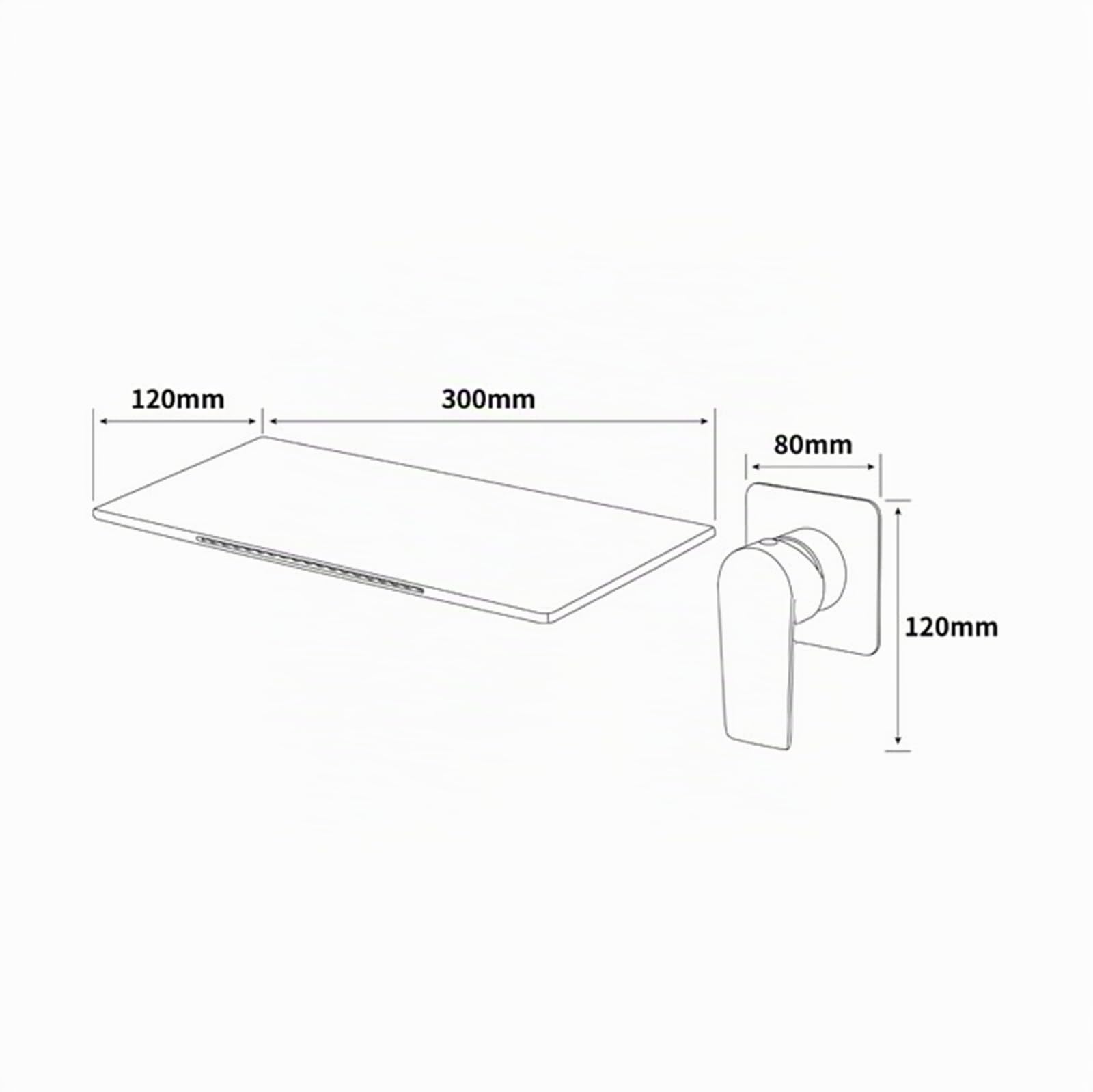 Rubinetto A Muro Lavabo Rubinetto A Cascata Calda E Fredda Sottile Rubinetto Lavabo Bagno In Acciaio Inossidabile G1/2,Oro Spazzolato
