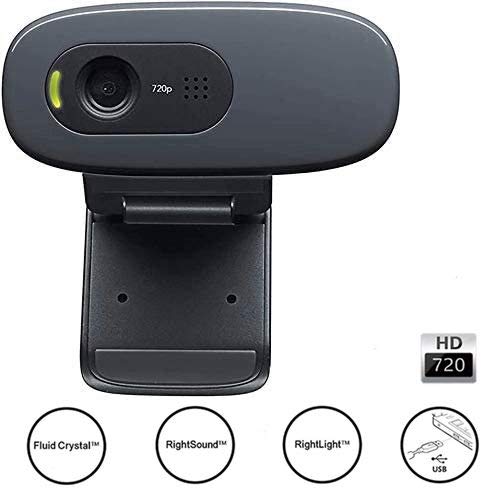 Webcam with Microphone Desktop or Laptop Webcam, HD 720p Widescreen for Video Calling and Recording