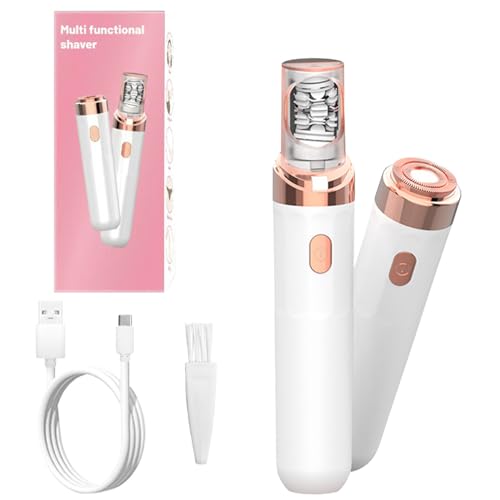 Epislik Depiladora Facial para Mujer, Depiladora Eléctrica de Precisión Recargable para Labio Superior, Mentón y Mejillas, Cabezal Lavable e Hipoalergénico, Diseño Ergonómico y Portátil (Blanco)