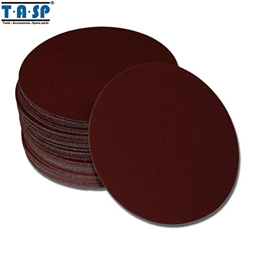Buy TASP 6" 150mm Sandpaper 125PC Peel Stick Sanding Disc Grit 60 80 120 180 240 Power Tools