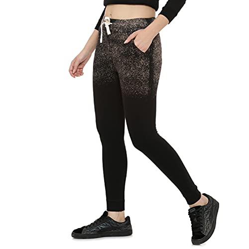 Image of Campus Sutra Women's Jogger Regular Casual Pants (CT21 TPSHD W PLN BLBG L Black L)