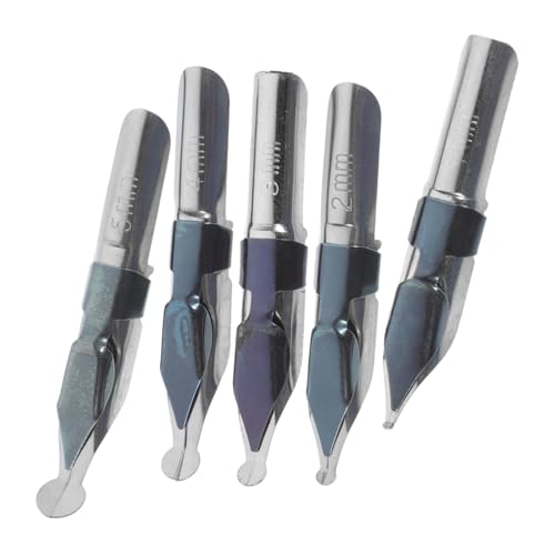 Homoyoyo 5pcs Calligraphy Dip Pen Nibs Easy Install Durable Writing Nibs for Fountain Pen Drawing