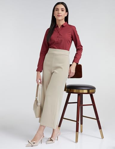 Image of Allen Solly Women's Casual Shirt | Regular Fit | Soft Breathable Fabric | Office & Everyday Wear