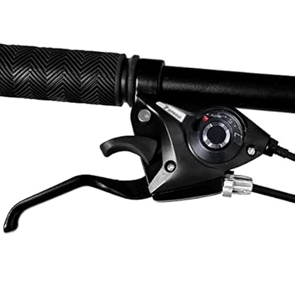YQCXG Hybridfahrrad 26 Zoll 21-Gang-Federgabel aus Aluminiumlegierung, Fahrrad mit Doppelscheibenbremse, Mountainbike-Schutzbleche (grau) – Bild 4