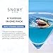 Snowy River Cocktail Toppers, Edible Topper for Cocktails, Milk Shakes, Cakes and Ice Cream (Shark, 6 Pack)